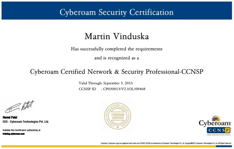 Cyberoam Certified Professional